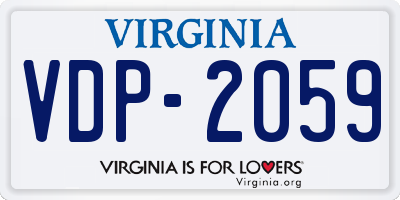 VA license plate VDP2059
