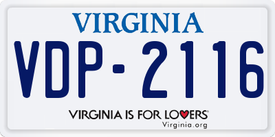 VA license plate VDP2116