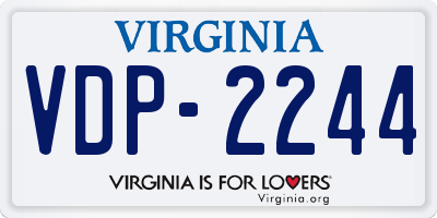 VA license plate VDP2244