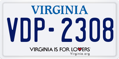 VA license plate VDP2308
