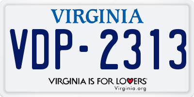 VA license plate VDP2313