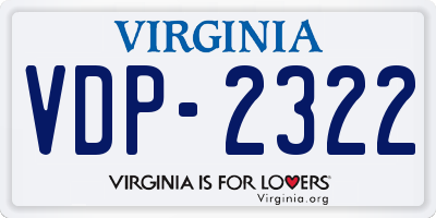 VA license plate VDP2322