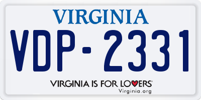 VA license plate VDP2331