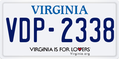 VA license plate VDP2338