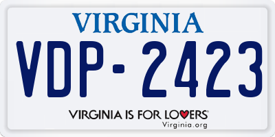 VA license plate VDP2423