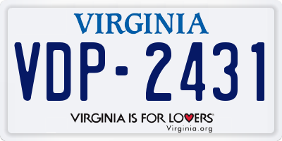 VA license plate VDP2431