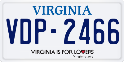 VA license plate VDP2466