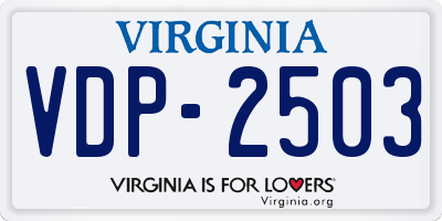 VA license plate VDP2503