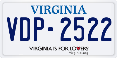 VA license plate VDP2522
