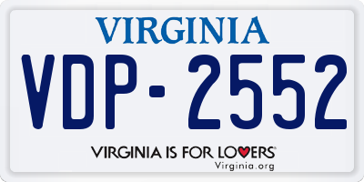 VA license plate VDP2552