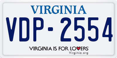 VA license plate VDP2554