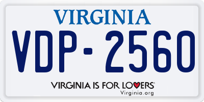 VA license plate VDP2560