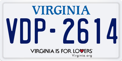 VA license plate VDP2614