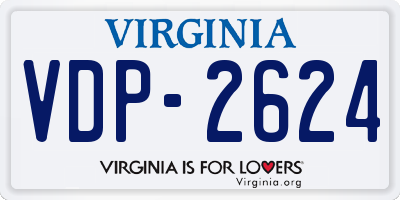VA license plate VDP2624