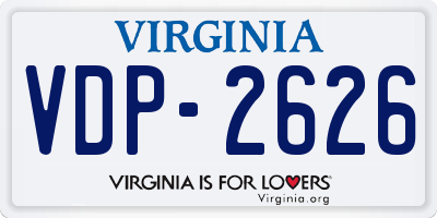 VA license plate VDP2626