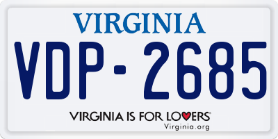 VA license plate VDP2685