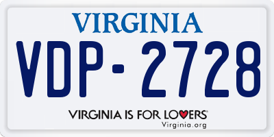 VA license plate VDP2728