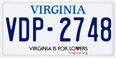 VA license plate VDP2748