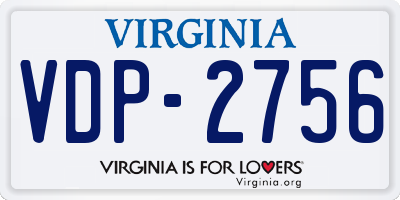 VA license plate VDP2756