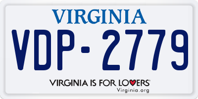 VA license plate VDP2779