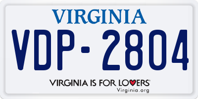 VA license plate VDP2804