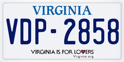 VA license plate VDP2858