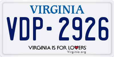 VA license plate VDP2926