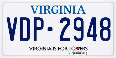 VA license plate VDP2948