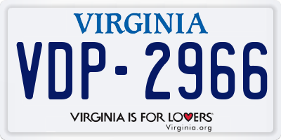 VA license plate VDP2966