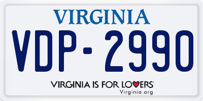 VA license plate VDP2990