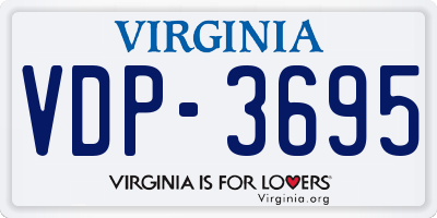 VA license plate VDP3695