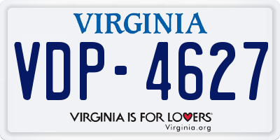 VA license plate VDP4627