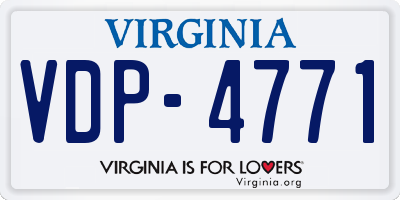 VA license plate VDP4771