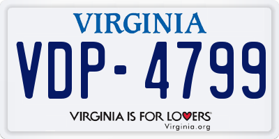 VA license plate VDP4799