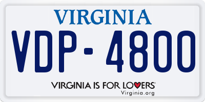 VA license plate VDP4800