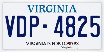 VA license plate VDP4825