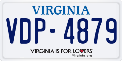 VA license plate VDP4879