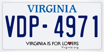 VA license plate VDP4971