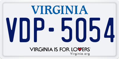 VA license plate VDP5054