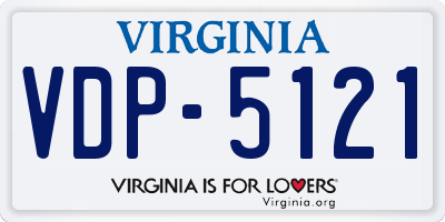VA license plate VDP5121