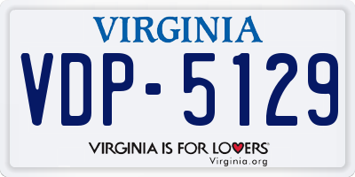 VA license plate VDP5129