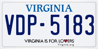 VA license plate VDP5183