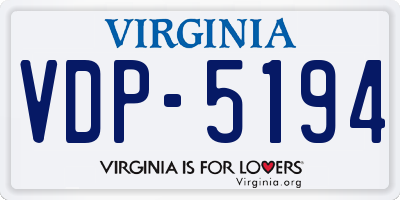 VA license plate VDP5194