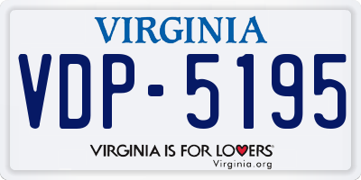 VA license plate VDP5195