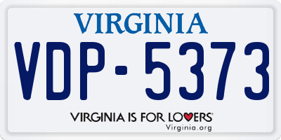 VA license plate VDP5373