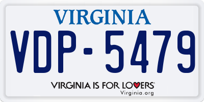VA license plate VDP5479