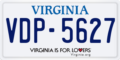 VA license plate VDP5627
