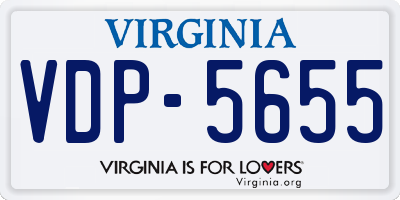 VA license plate VDP5655