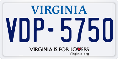 VA license plate VDP5750
