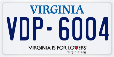 VA license plate VDP6004